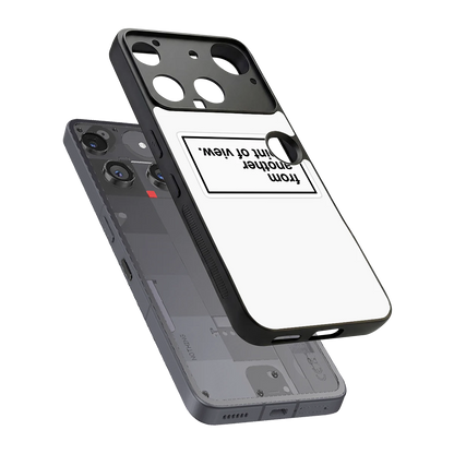 Point Of View White Edition sleek nothing phone 3 cover with tempered glass back and TPU edges