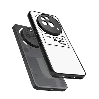Point Of View White Edition sleek nothing phone 3a pro cover with tempered glass back and TPU edges