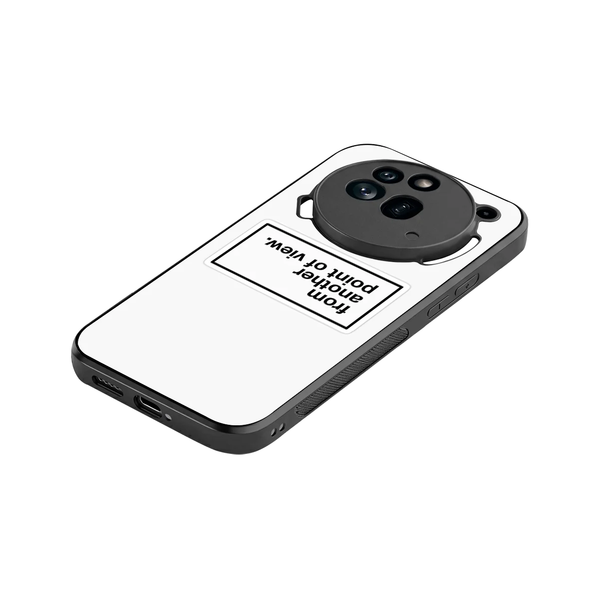 Point Of View White Edition stylish phone case for nothing phone 3a pro | glossy glass and slim fit