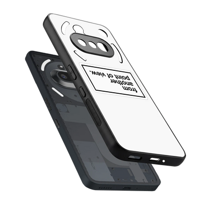 Point Of View White Edition sleek nothing phone 3a cover with tempered glass back and TPU edges