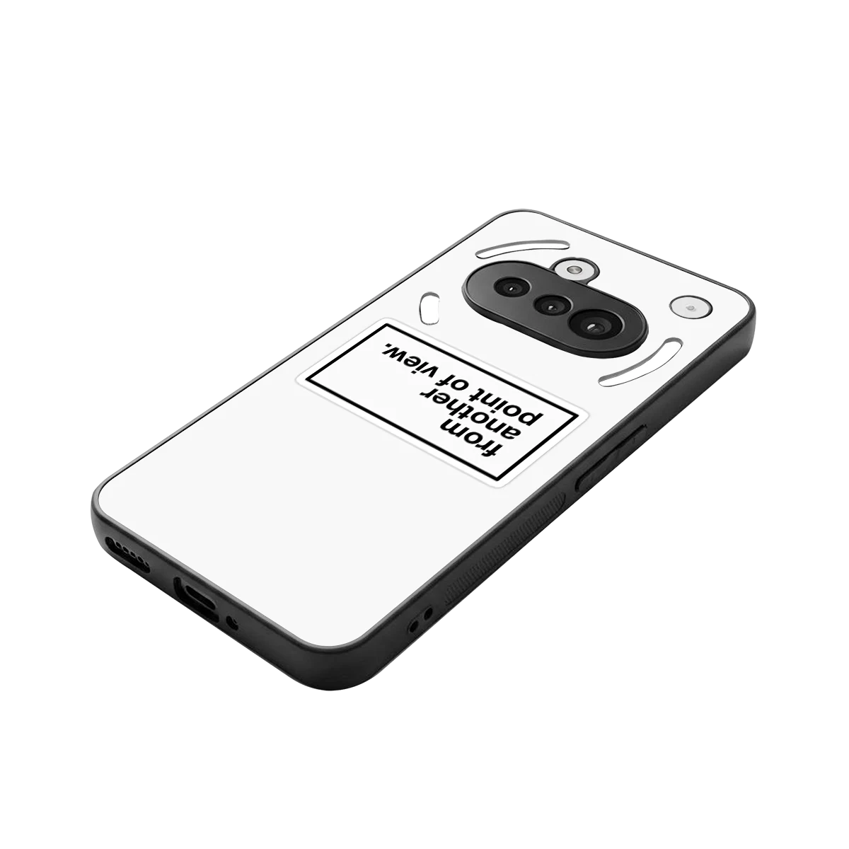 Point Of View White Edition stylish phone case for nothing phone 3a | glossy glass and slim fit