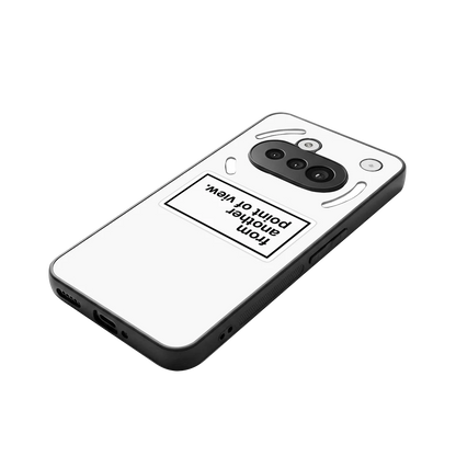 Point Of View White Edition stylish phone case for nothing phone 3a | glossy glass and slim fit