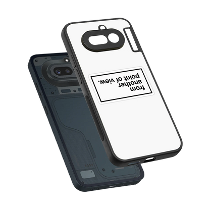 Point Of View White Edition sleek nothing phone 4a cover with tempered glass back and TPU edges