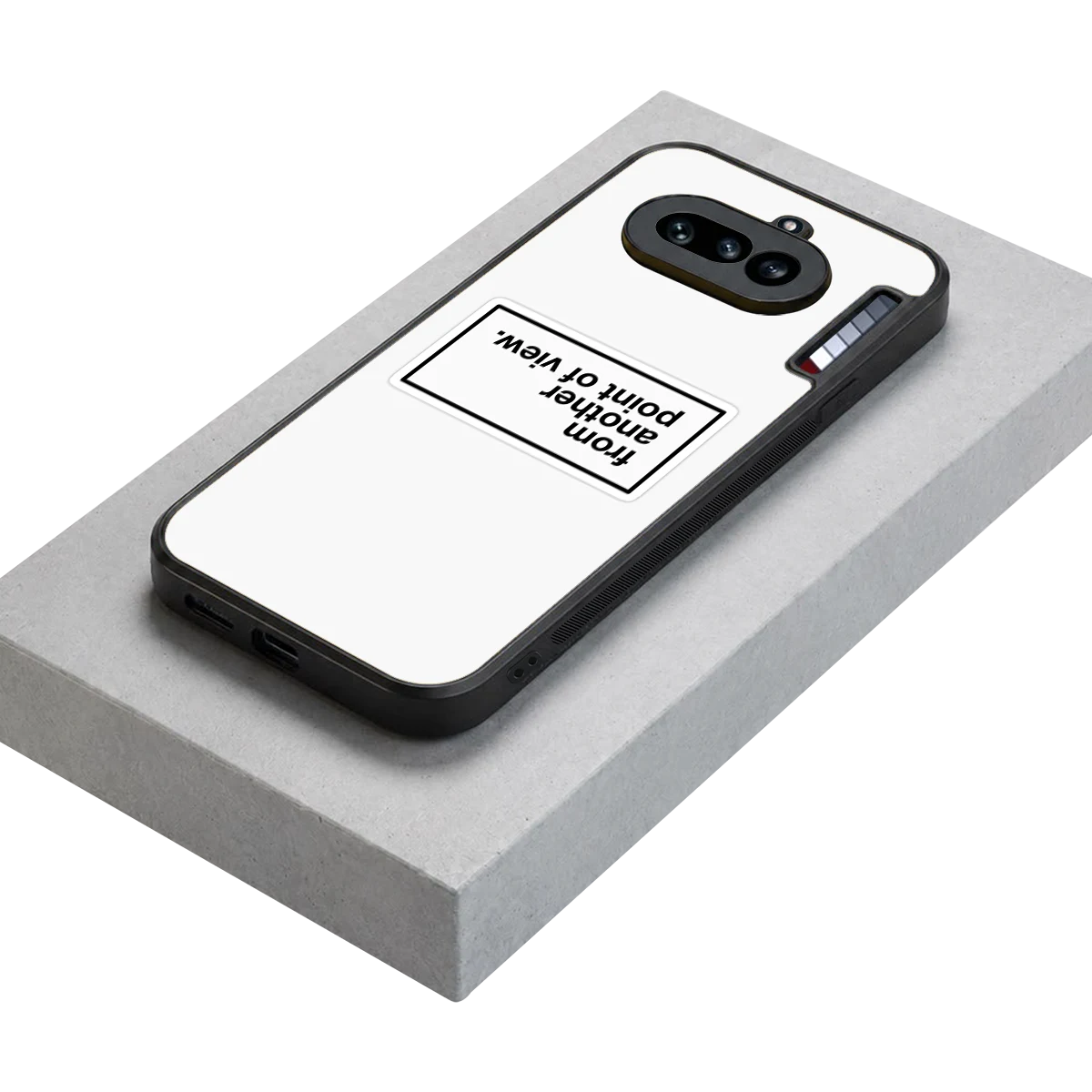 Point Of View White Edition stylish phone case for nothing phone 4a | glossy glass and slim fit