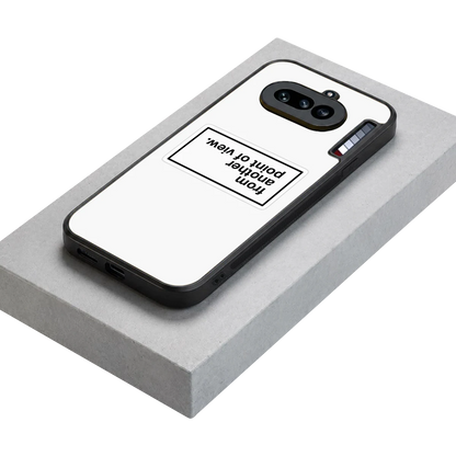 Point Of View White Edition stylish phone case for nothing phone 4a | glossy glass and slim fit