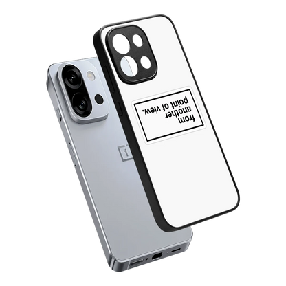 Point Of View White Edition sleek oneplus 13s cover with tempered glass back and TPU edges