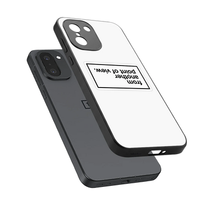 Point Of View White Edition sleek oneplus 15r cover with tempered glass back and TPU edges