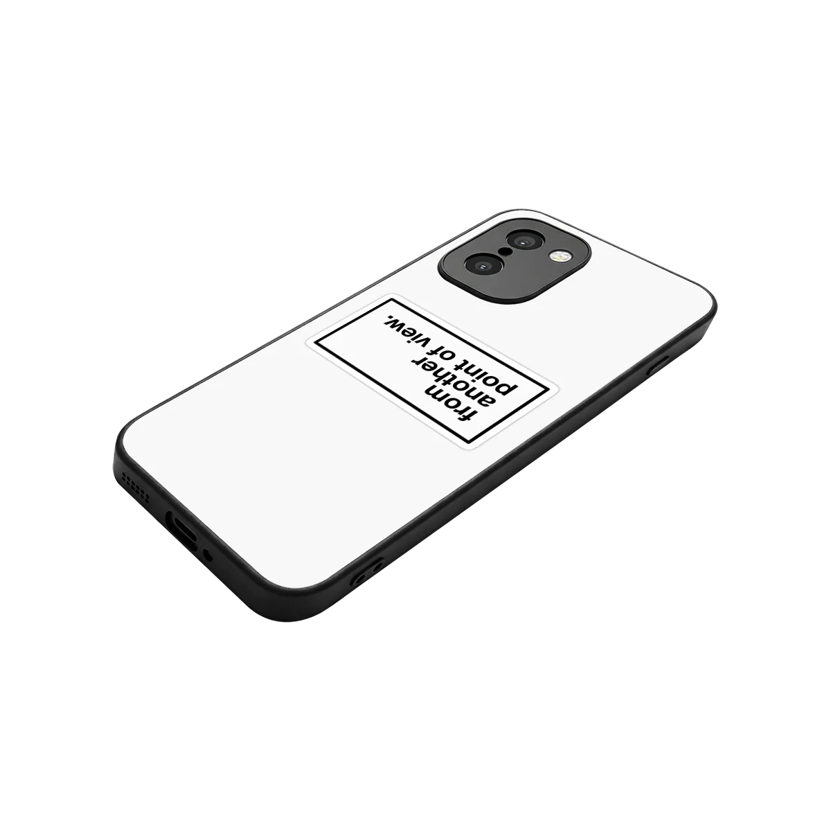Point Of View White Edition stylish phone case for oneplus 15r | glossy glass and slim fit