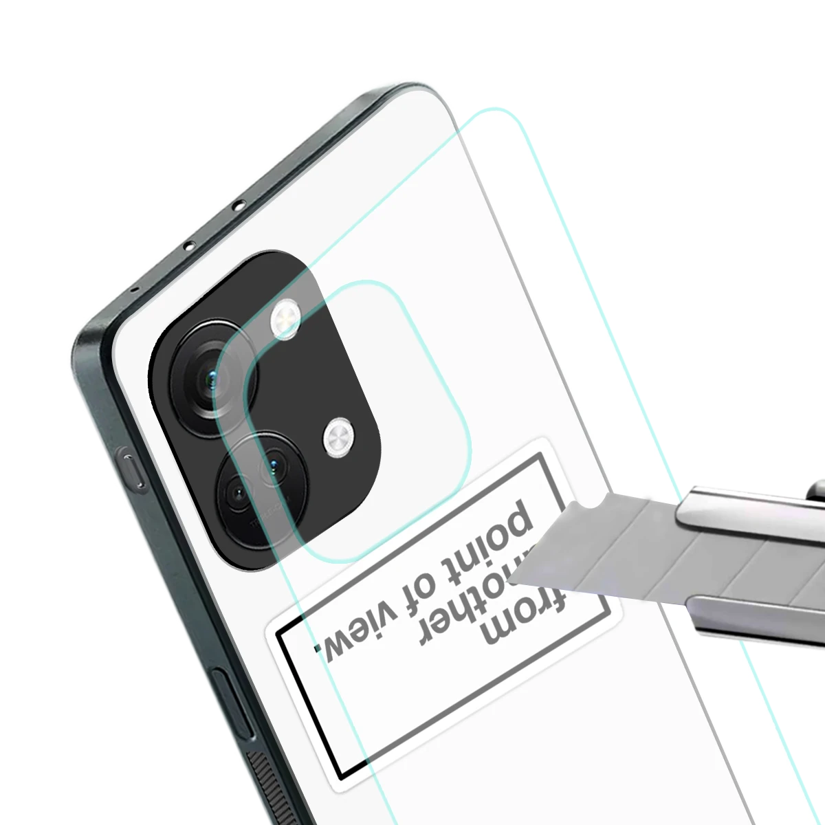 Point Of View White Edition stylish phone case for oneplus nord 3 | glossy glass and slim fit