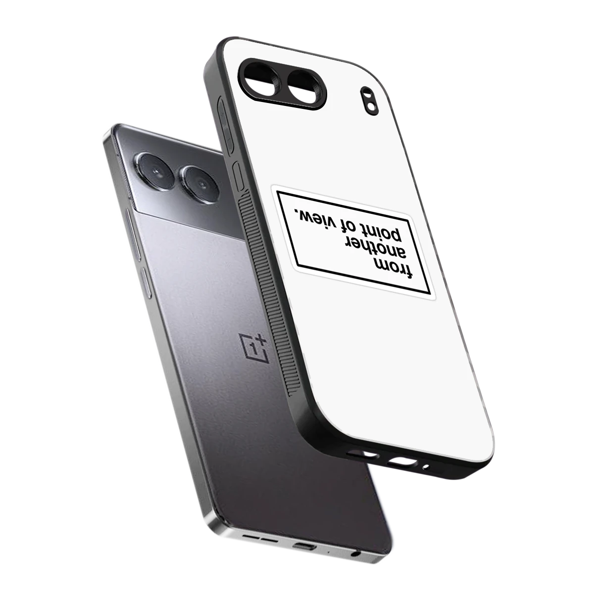 Point Of View White Edition sleek oneplus nord 4 cover with tempered glass back and TPU edges