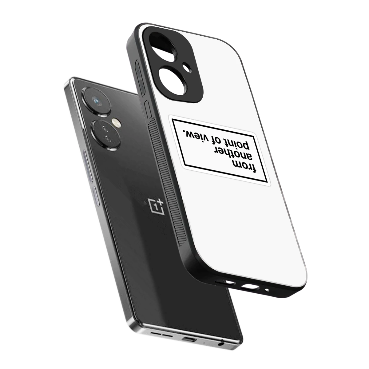 Point Of View White Edition sleek oneplus nord ce 3 cover with tempered glass back and TPU edges