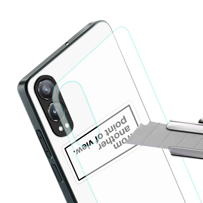 Point Of View White Edition stylish phone case for oneplus nord ce 4 lite | glossy glass and slim fit