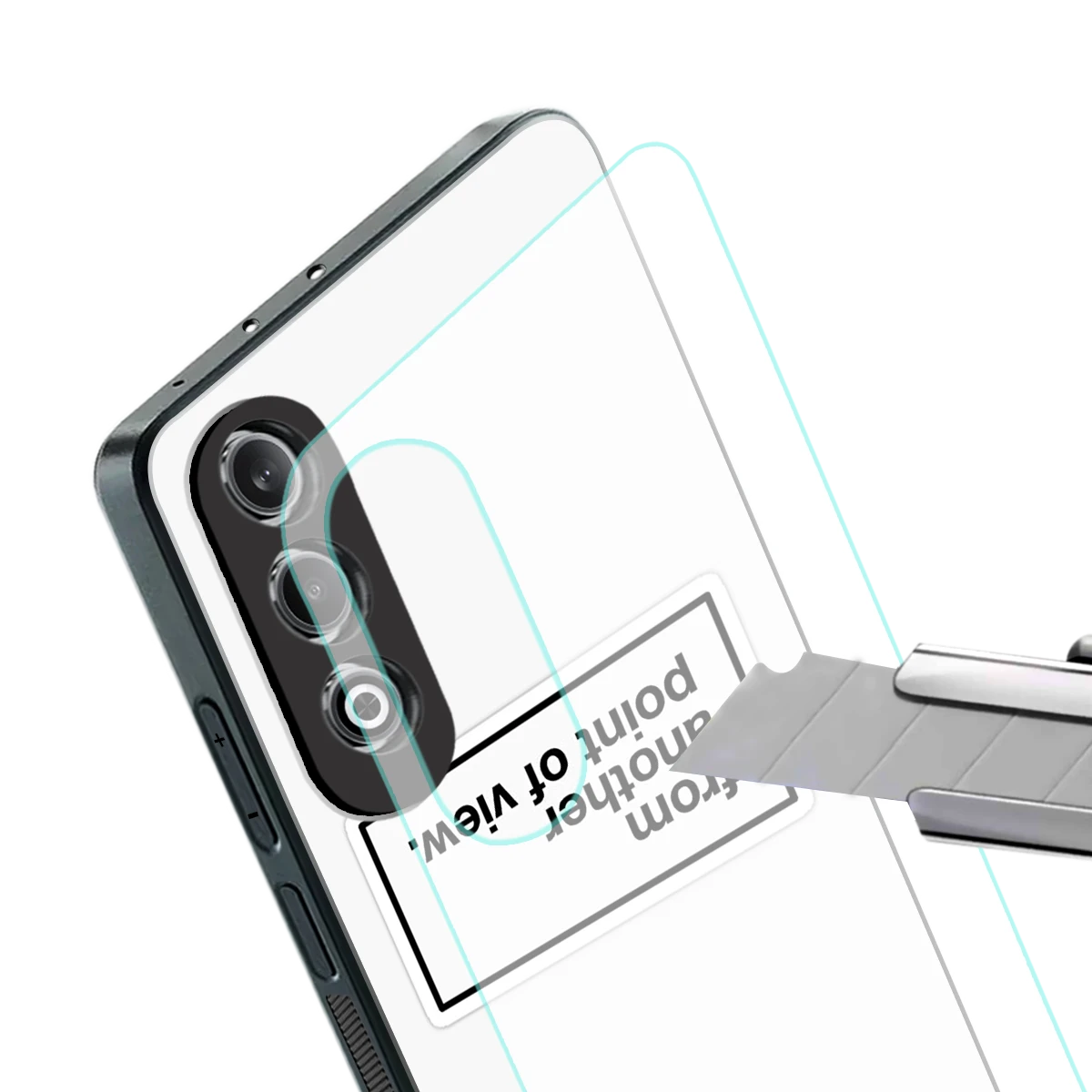 Point Of View White Edition stylish phone case for oneplus nord ce 4 | glossy glass and slim fit