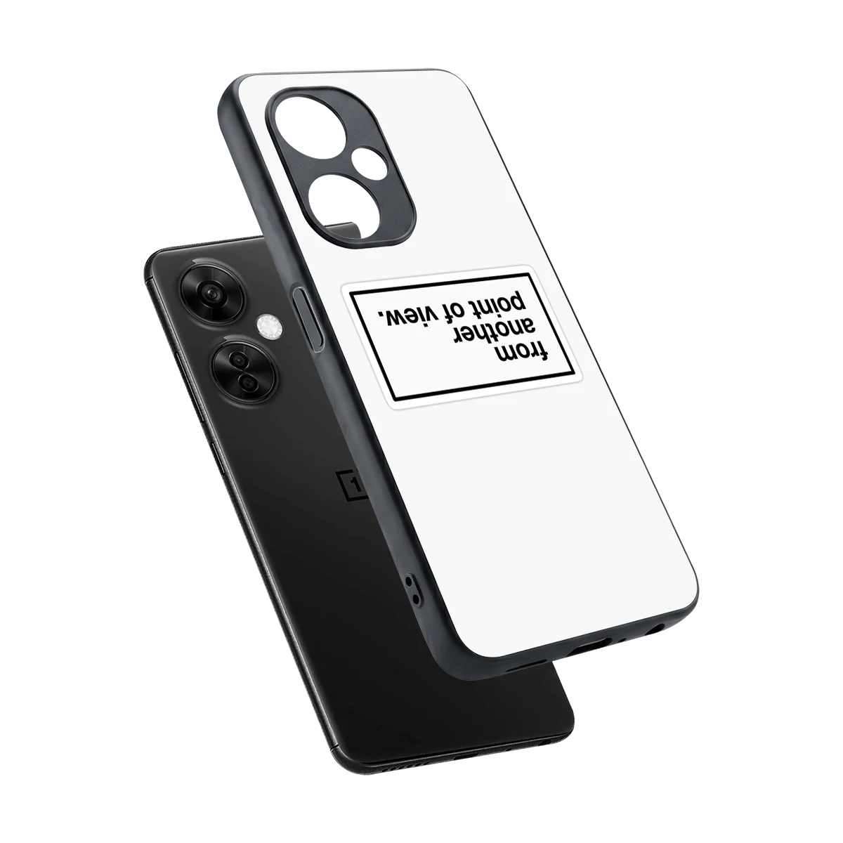 Point Of View White Edition sleek oneplus nord ce 3 lite cover with tempered glass back and TPU edges