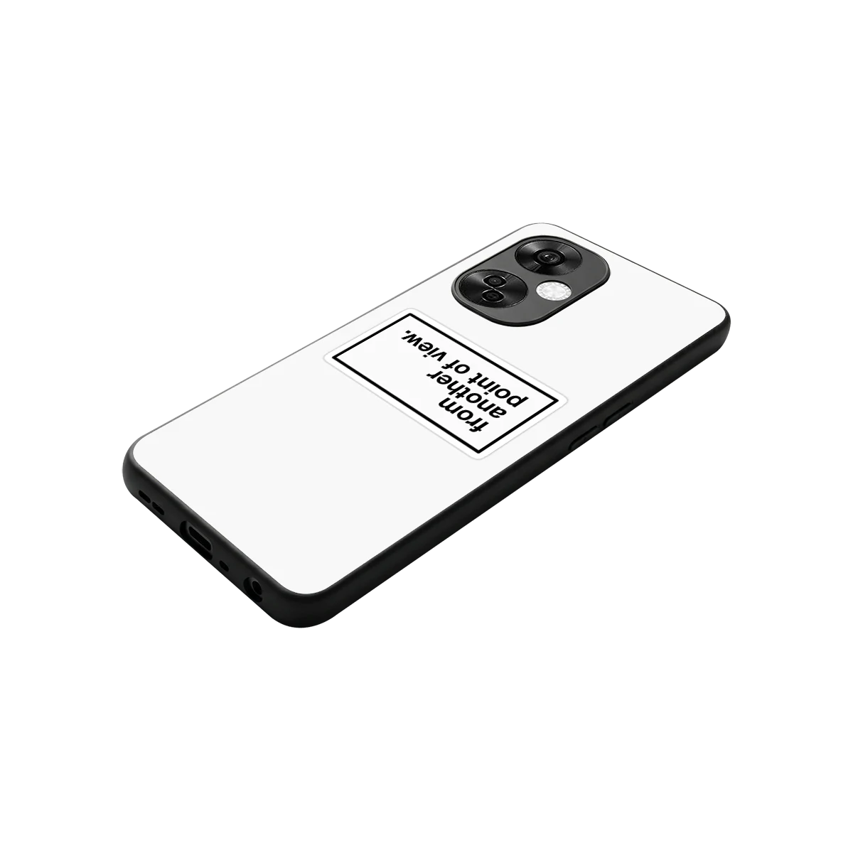 Point Of View White Edition stylish phone case for oneplus nord ce 3 lite | glossy glass and slim fit