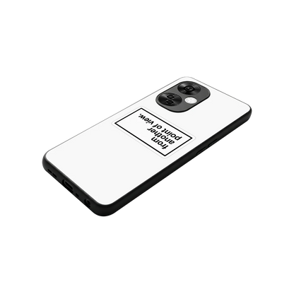 Point Of View White Edition stylish phone case for oneplus nord ce 3 lite | glossy glass and slim fit