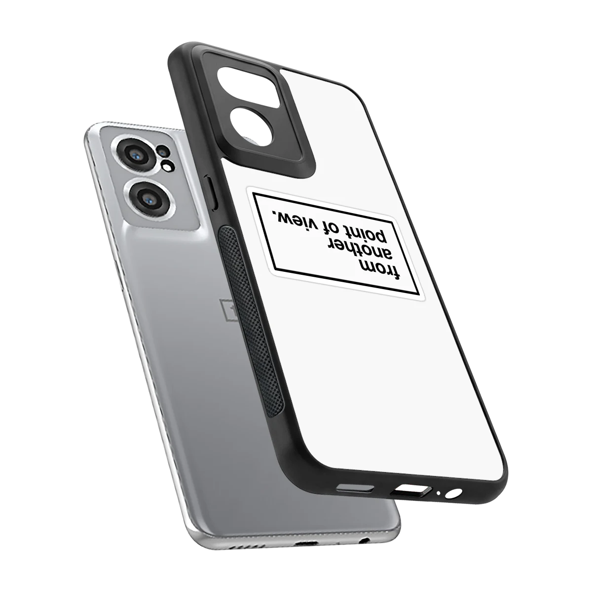 Point Of View White Edition sleek oneplus nord ce 2 cover with tempered glass back and TPU edges