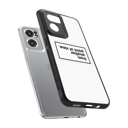 Point Of View White Edition sleek oneplus nord ce 2 cover with tempered glass back and TPU edges