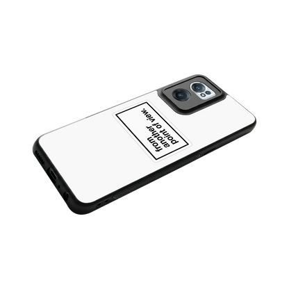Point Of View White Edition stylish phone case for oneplus nord ce 2 | glossy glass and slim fit