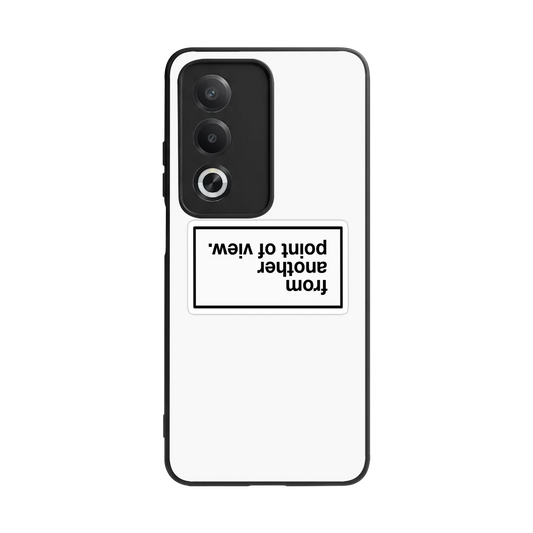 Point Of View White Edition back phone cover | glass case for oppo a3 pro