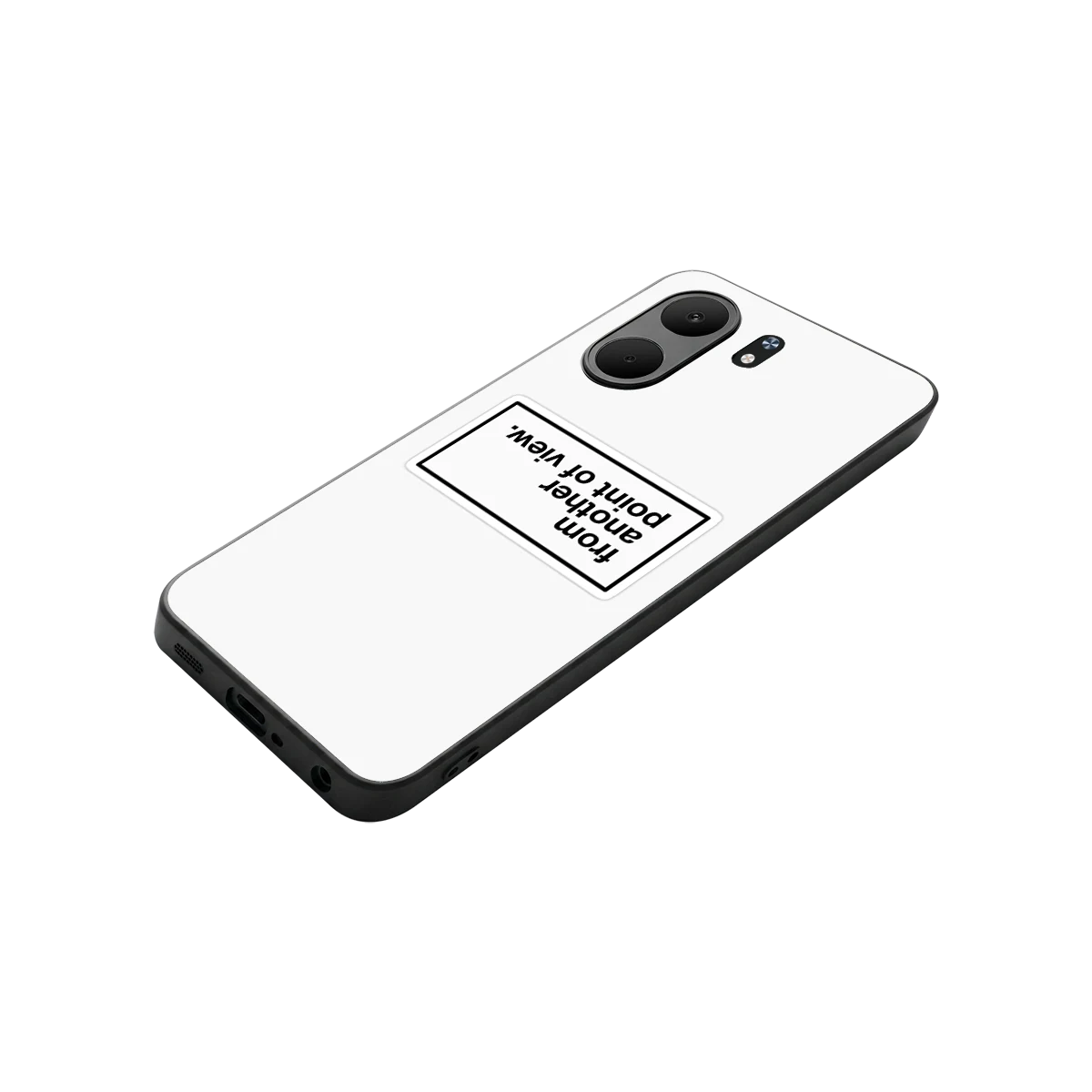 Point Of View White Edition stylish phone case for oppo a5x 5g | glossy glass and slim fit