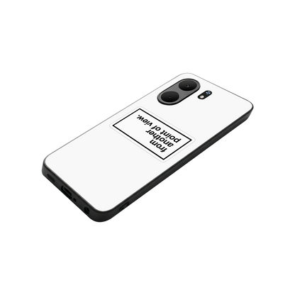 Point Of View White Edition stylish phone case for oppo a5x 5g | glossy glass and slim fit