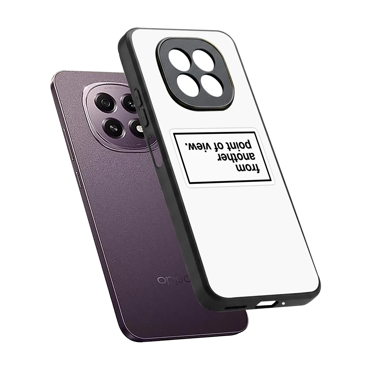 Point Of View White Edition sleek oppo f29 5g cover with tempered glass back and TPU edges