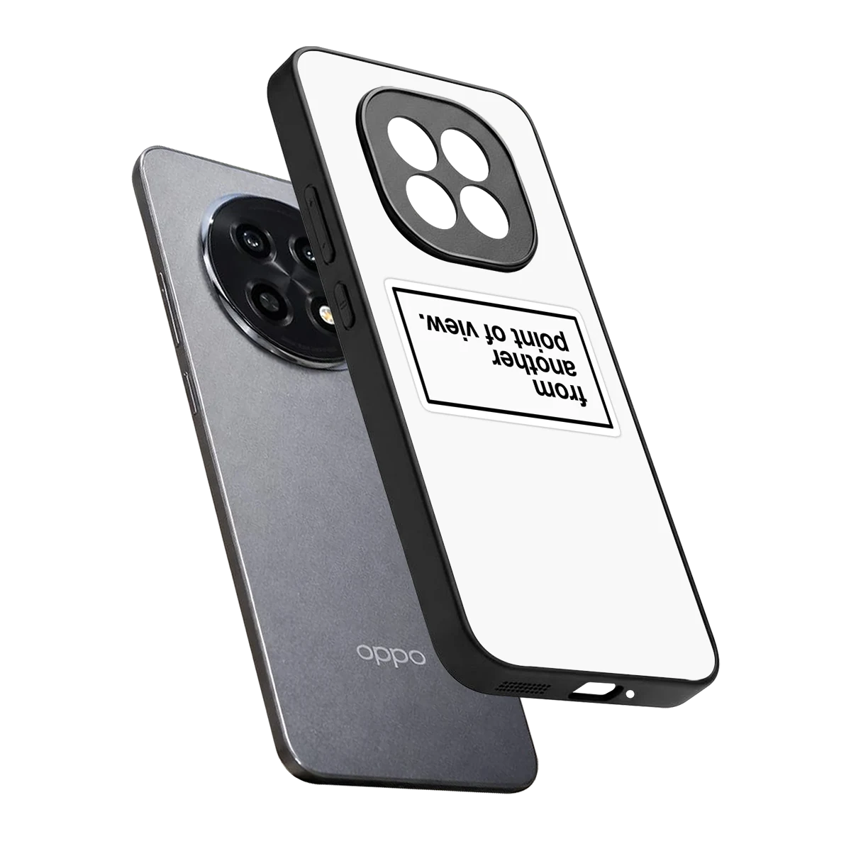 Point Of View White Edition sleek oppo f29 pro 5g cover with tempered glass back and TPU edges