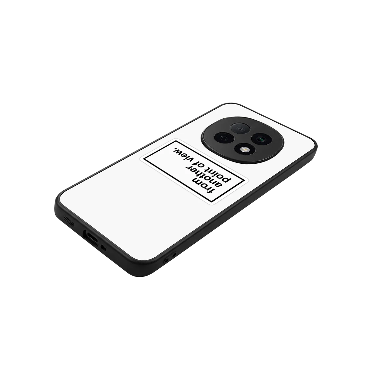 Point Of View White Edition stylish phone case for oppo f29 pro 5g | glossy glass and slim fit