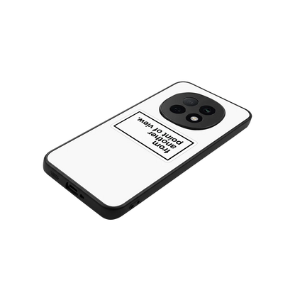 Point Of View White Edition stylish phone case for oppo f29 pro 5g | glossy glass and slim fit
