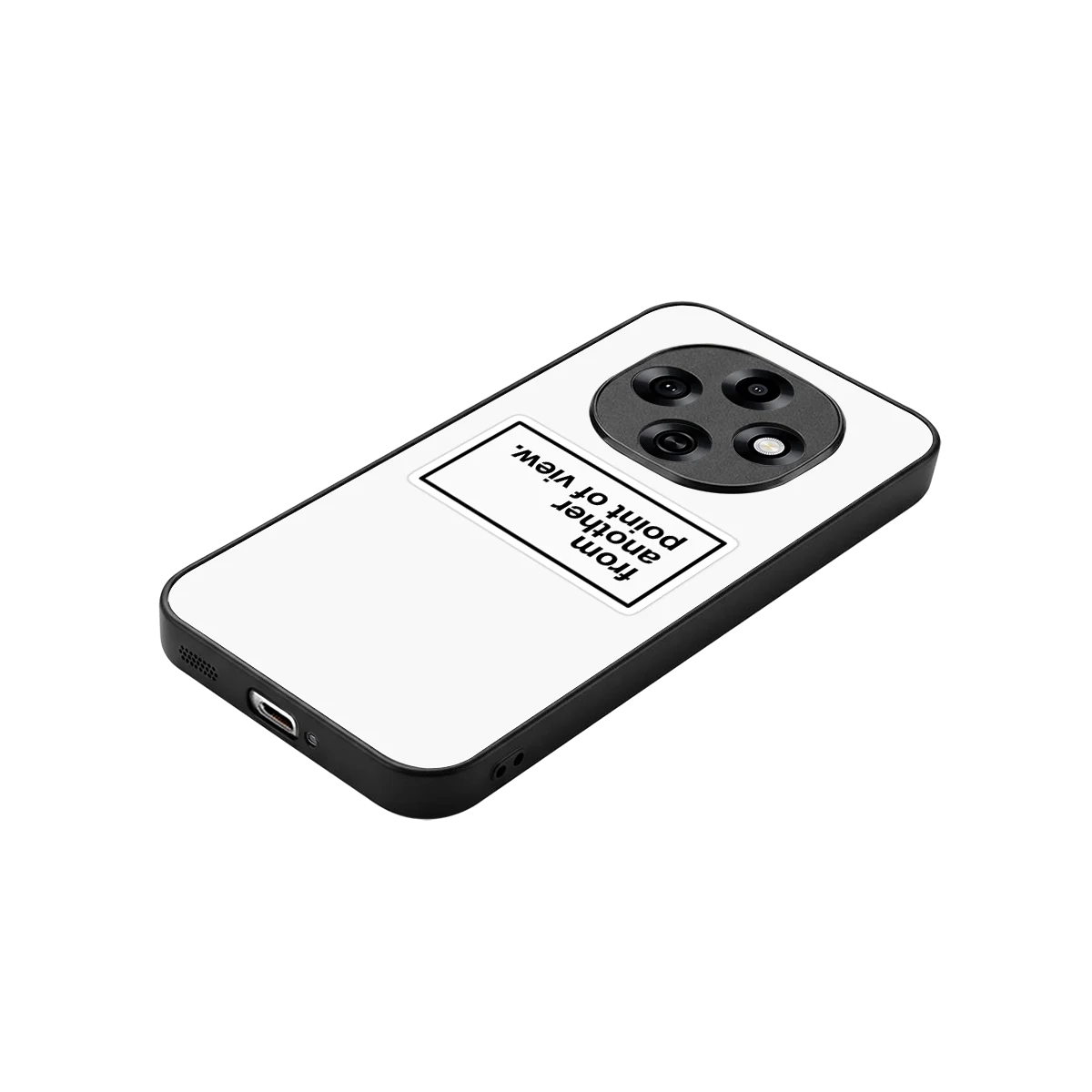 Point Of View White Edition stylish phone case for oppo f31 pro 5g | glossy glass and slim fit