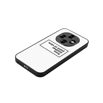 Point Of View White Edition stylish phone case for oppo f31 pro 5g | glossy glass and slim fit
