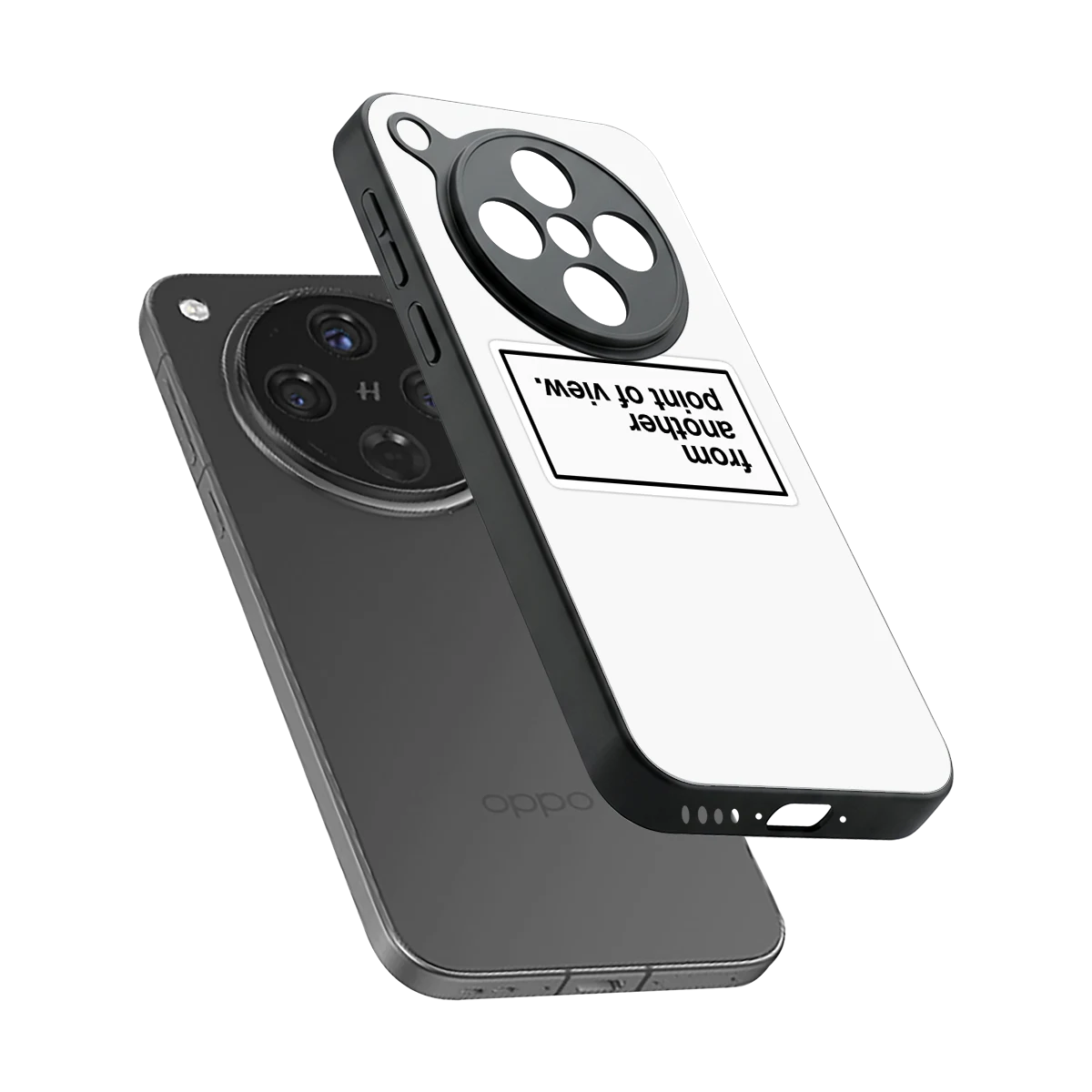 Point Of View White Edition sleek oppo find x8 cover with tempered glass back and TPU edges