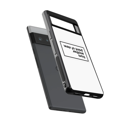 Point Of View White Edition sleek google pixel 6 pro cover with tempered glass back and TPU edges