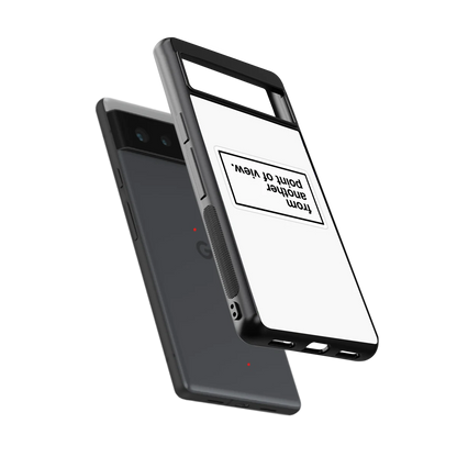 Point Of View White Edition sleek google pixel 6 cover with tempered glass back and TPU edges