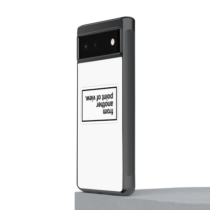 Point Of View White Edition stylish phone case for google pixel 6a | glossy glass and slim fit