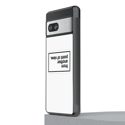 Point Of View White Edition stylish phone case for google pixel 7a | glossy glass and slim fit