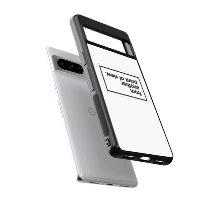 Point Of View White Edition sleek google pixel 8 pro cover with tempered glass back and TPU edges
