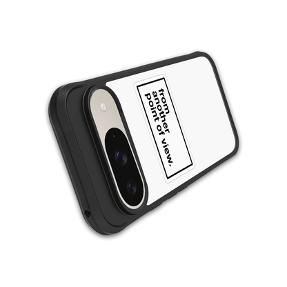 Point Of View White Edition stylish phone case for google pixel 9 | glossy glass and slim fit