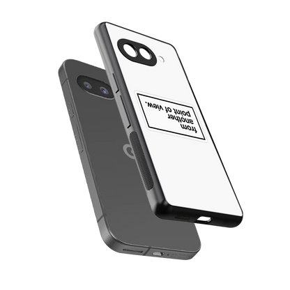 Point Of View White Edition sleek google pixel 9a cover with tempered glass back and TPU edges