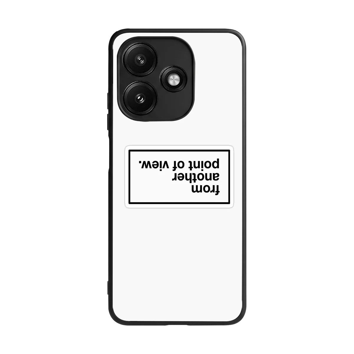 Point Of View White Edition back phone cover | glass case for redmi 12 5g