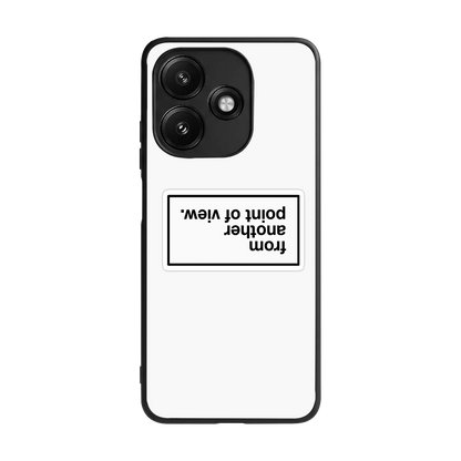 Point Of View White Edition back phone cover | glass case for redmi 12 5g