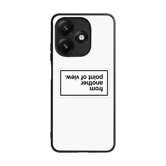 Point Of View White Edition back phone cover | glass case for redmi 12 5g
