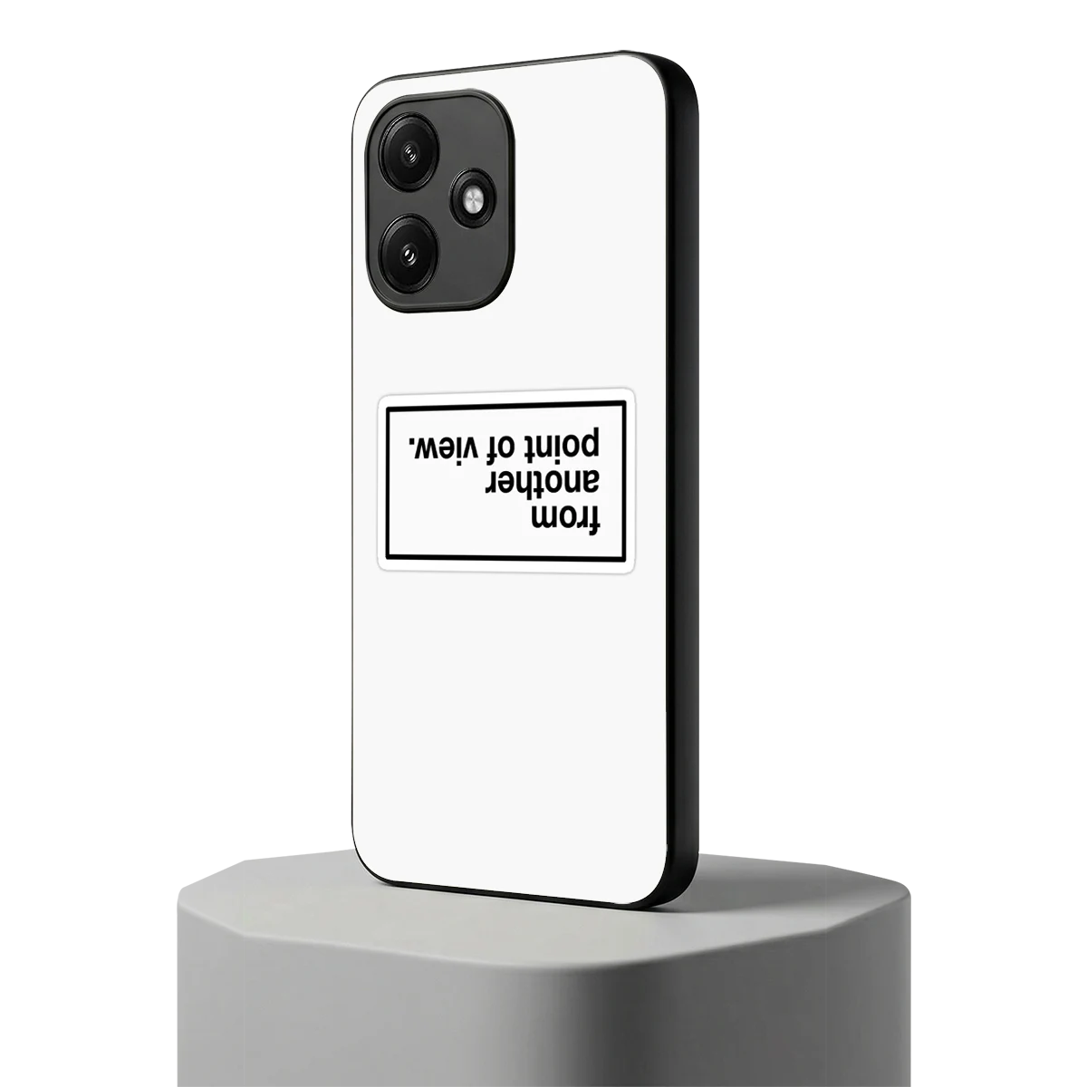 Point Of View White Edition redmi 12 5g mobile cover | shockproof glass phone case