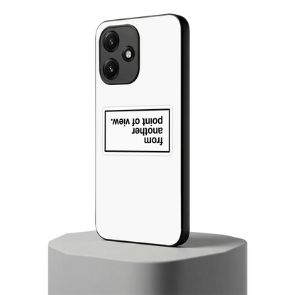Point Of View White Edition redmi 12 5g mobile cover | shockproof glass phone case