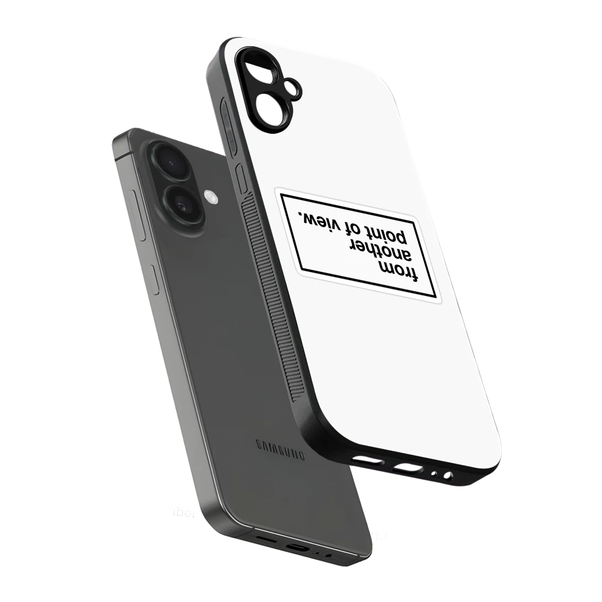 Point Of View White Edition sleek samsung galaxy a06 5g cover with tempered glass back and TPU edges