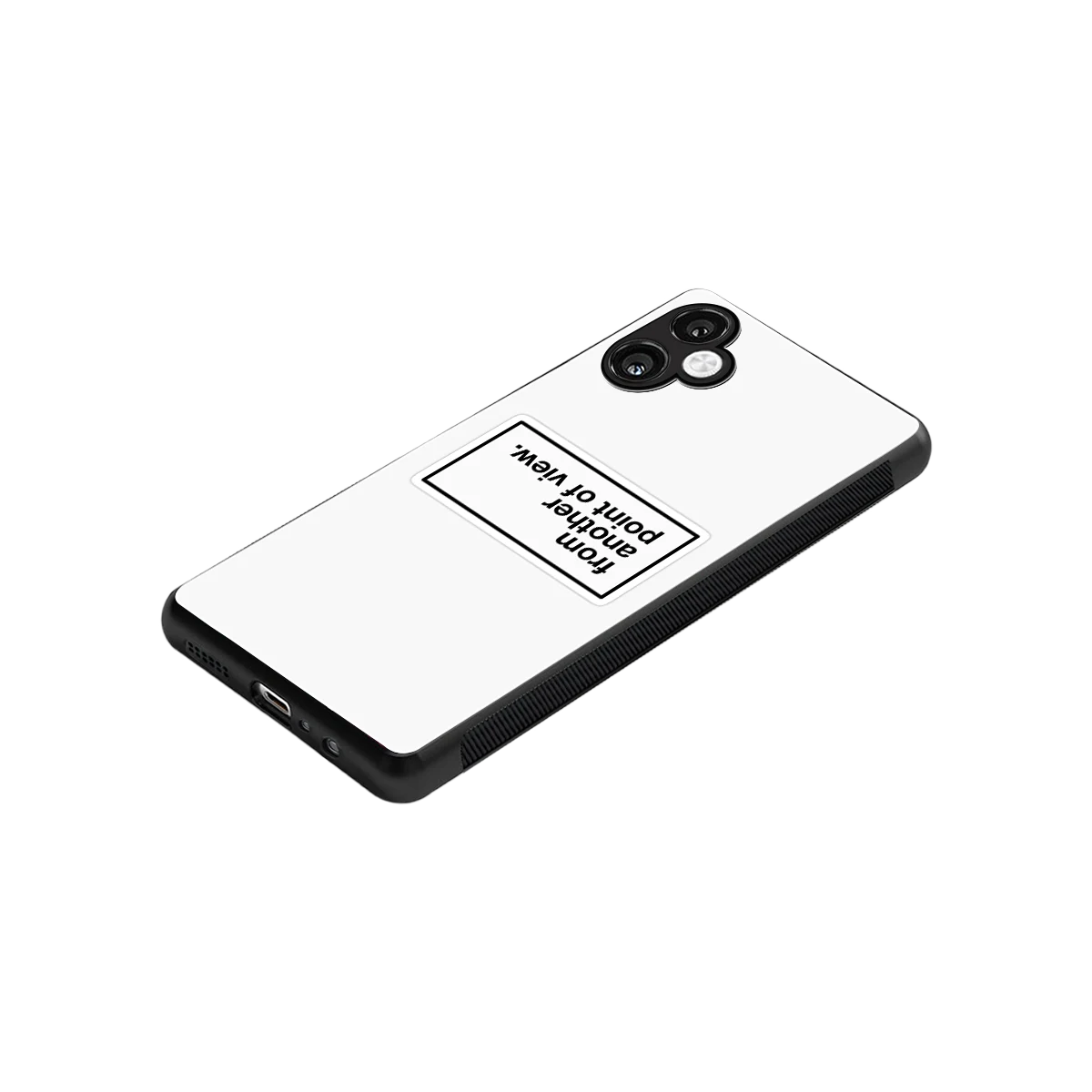 Point Of View White Edition stylish phone case for samsung galaxy a06 5g | glossy glass and slim fit