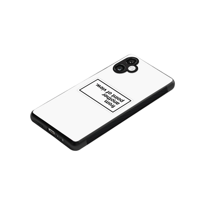 Point Of View White Edition stylish phone case for samsung galaxy a06 5g | glossy glass and slim fit