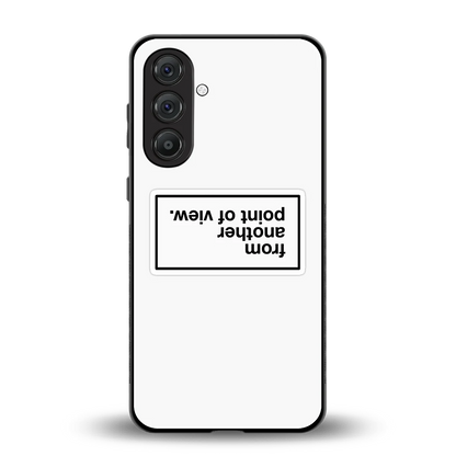 Point Of View White Edition back phone cover | glass case for samsung galaxy a14 5g
