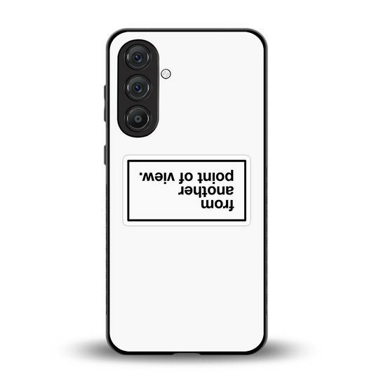 Point Of View White Edition back phone cover | glass case for samsung galaxy m36 5g